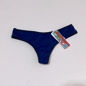 Diamantés Lingerie Navy Blue Tong Bikini Bottom